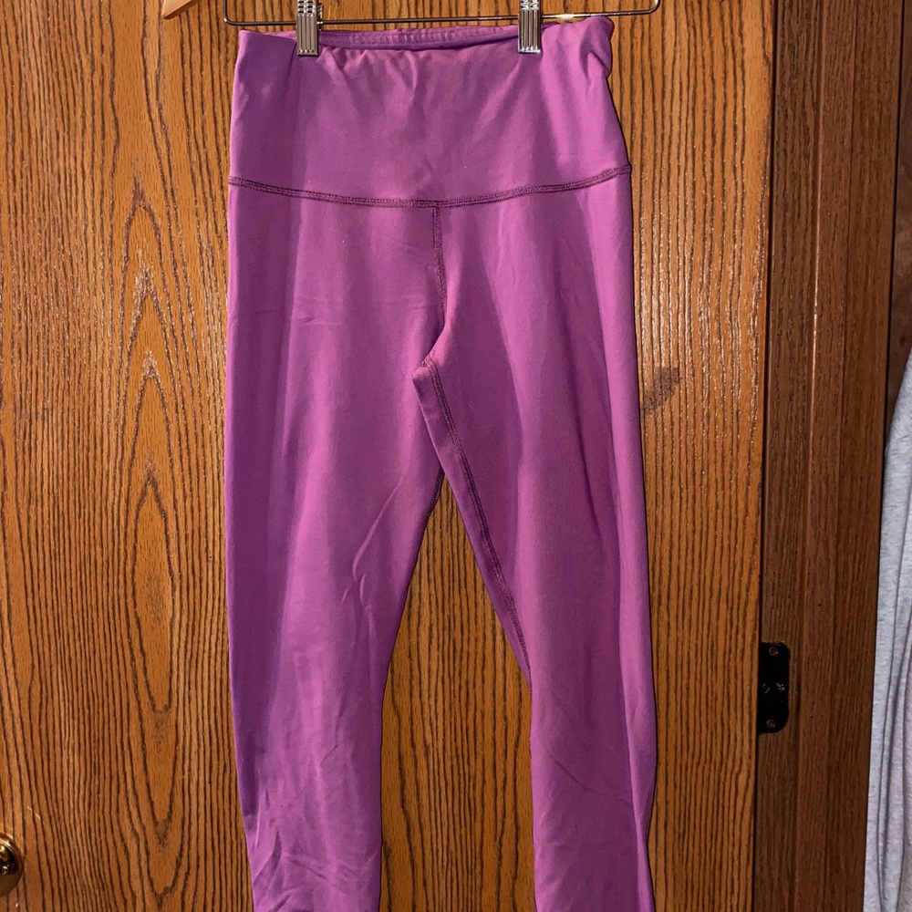 Purple yoga pants
